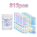 232/580/812pcs Iridescent Mixed-Shape Pimple Patches, Ultra-Thin, Breathable, Skin-Friendly for Daily Wear