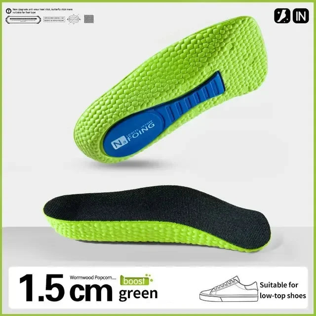 Height Increase Shoe Insoles for Men Women Arch Support Orthopedic Insoles Sneakers Heel Lift Templates Memory Foam Shoe Inserts