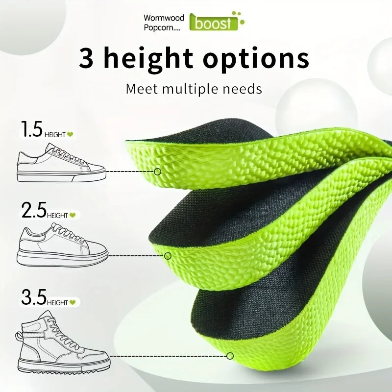 Height Increase Shoe Insoles for Men Women Arch Support Orthopedic Insoles Sneakers Heel Lift Templates Memory Foam Shoe Inserts