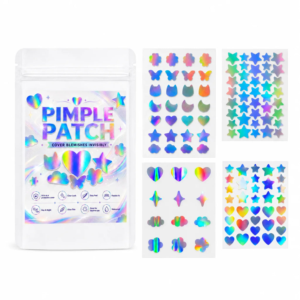 232/580/812pcs Iridescent Mixed-Shape Pimple Patches, Ultra-Thin, Breathable, Skin-Friendly for Daily Wear